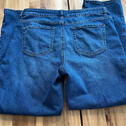 LOGO By Lori Goldstein Boyfriend Basic Jeans Dark Wash