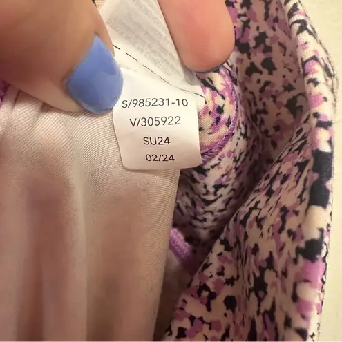 Athleta  Womens Salutation Stash Pocket 7/8 Tight Orchid texture Size Large