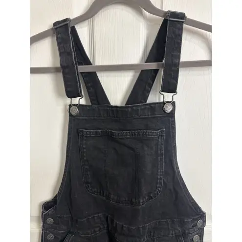 Old Navy  Black Wash Denim Bib Overalls Size 10 Straight Leg Grunge