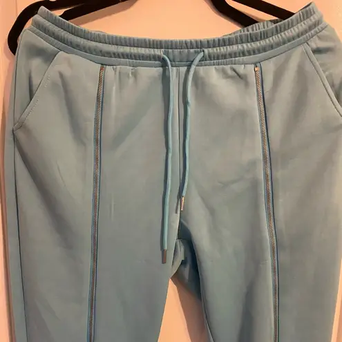Waisted blue zipper track pants Size XL