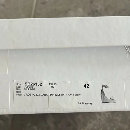 See By Chloe See by Chloé Glyn Calf Leather Espadrille Platform Wedge Sandals, Size 42 NWT