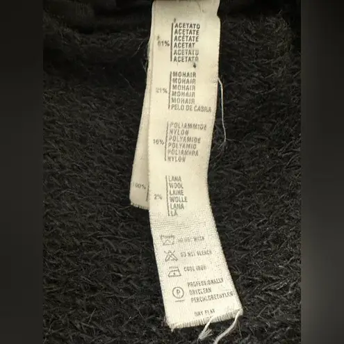 La Perla Black Maxi Mohair Wool Blend Sleeveless Sheath Dress Size 42