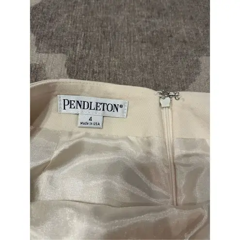 Pendleton  cream modest knee length skirt size 4