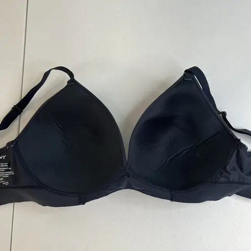 DKNY  Small Bra Wireless Microfiber Plunge Smooth Molded Cups Dark Gray DK7664