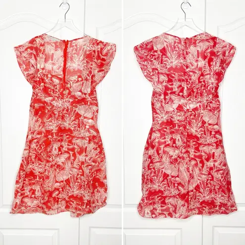 Stella McCartney Fungi Forest Ruffled Silk Cotton-Blend Organza Dress Size 44 IT