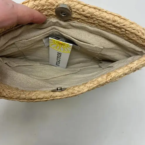 SoulCycle Script Natural Pouch Whimsical Clutch