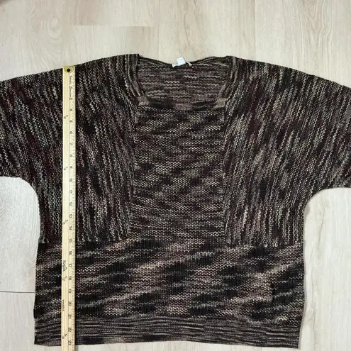 EST 1946 Women's XL Multi Color Striped Square Neck 3/4 Sleeve Knit Sweater