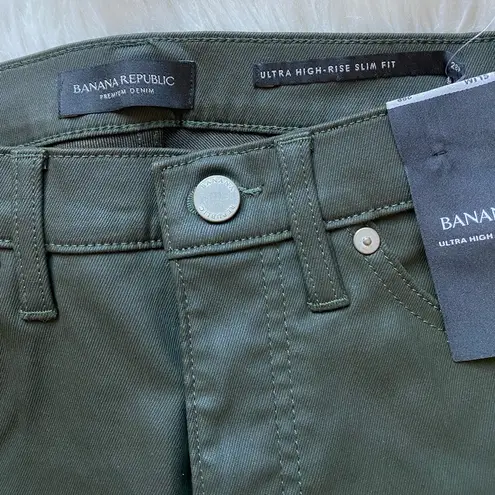 Banana Republic ultra high rise coated slim jeans