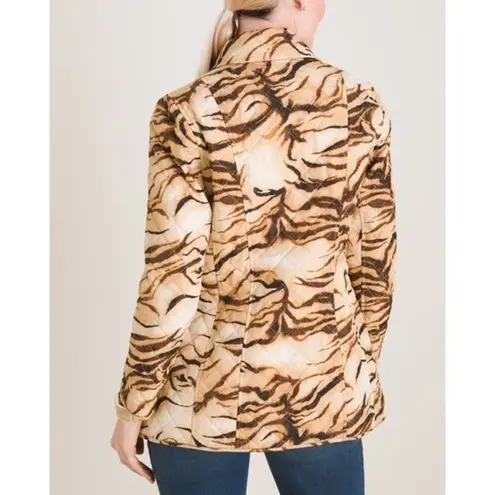 Chico's Tiger-Print Quilted Jacket Size 4 NWT