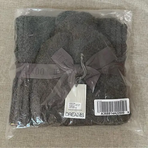 Barefoot Dreams New! Women’s Beanie and Scarf Gift Set CozyChic Charcoal