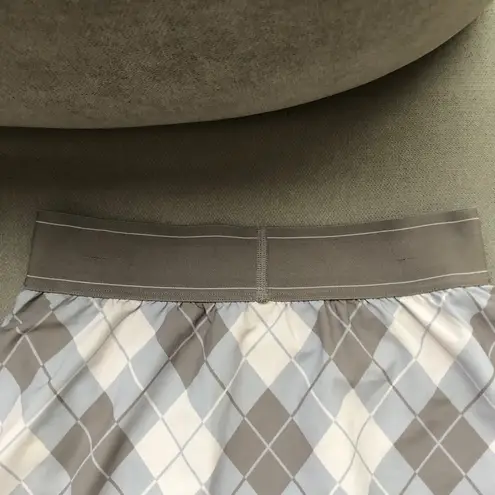 Alo Yoga Argyle Match Point Tennis Skirt Gravel/Titanium XXS