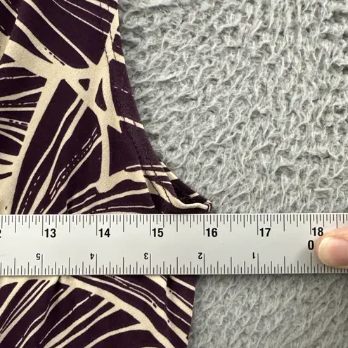 Vintage Y2K JKLA California Babydoll Top 70s Boho Retro Leaf Floral Women Small Purple