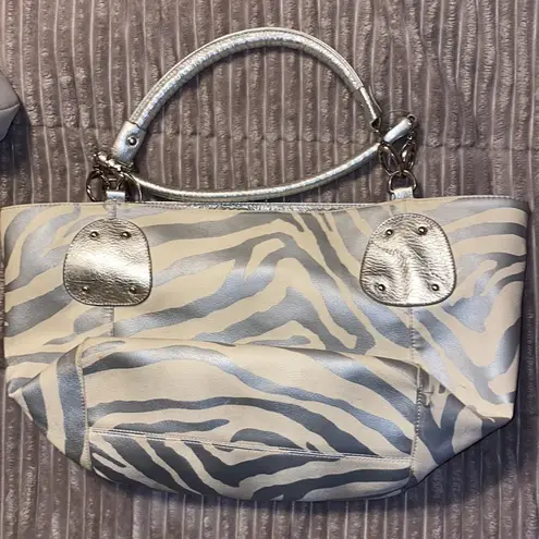 Zebra print purse/ bag​​​ White