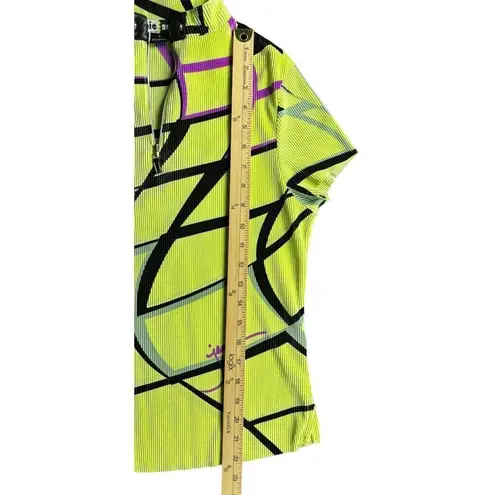 Polo Jamie Sadock Golf Top Size Small Neon Lime Green Black  Tennis Pickleball