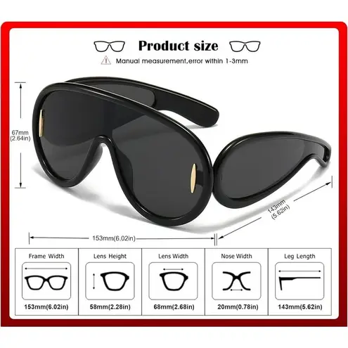 Acetate Bold Retro square Black Sun Glasses Leowe oversized aviator sunglasses