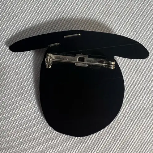 Unique Dog Pin Brooch Vintage Mutli Texture Piece Black