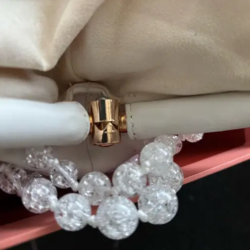 Cult Gaia NWOT White Beaded Clutch