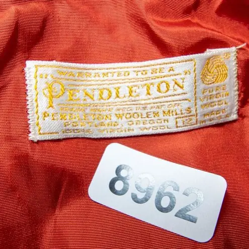 Pendleton Vintage *flawed* 100% Virgin Wool Women’s Red Blazer, size 12