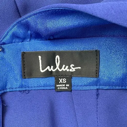 NWT Lulus Idina Backless Bodycon Midi Dress In Royal Blue Size Extra Small