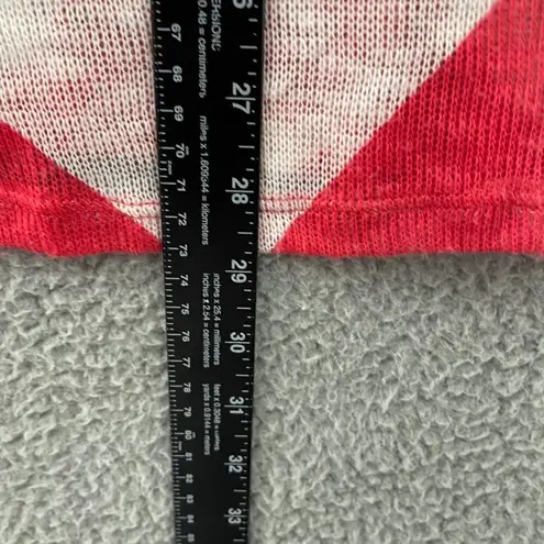 Diosa Pink White Women M Chevron Long Sleeve Light Weight Top