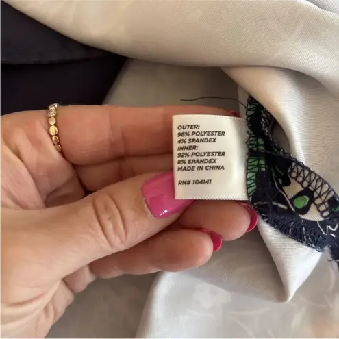 Lady Hagen Skort Size 14 Short Blue Floral Pockets Golf Tennis