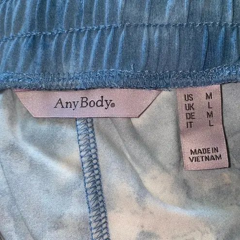 ANY BODY joggers lightweight elastic waistband drawstring pink blue NEW size M Size M