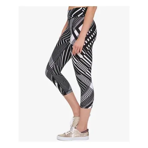 Tommy Hilfiger  Sport Leggings Womens XL Black White Geometric Active Gym