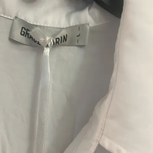 Grace Karin Large Work Casual Classical White shirt