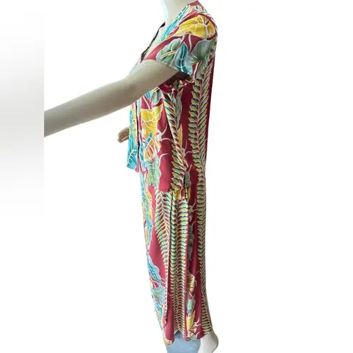 Beautiful Colorful Hilo Hattie The Original Hawaian Shirt & Long Pareo Size M Size M