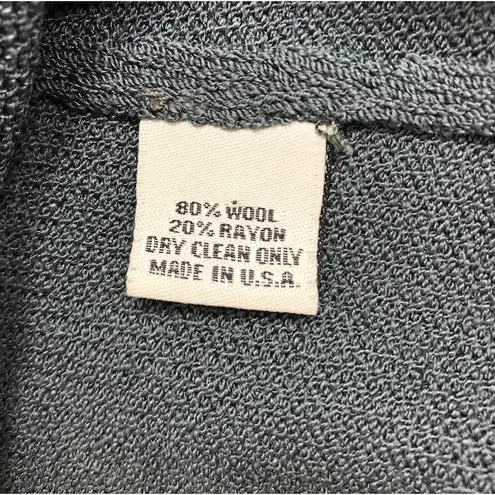 CZERNY Wool Blend Cardigan Women M Gray Elegant Feminine Classic Retro Made USA Size M