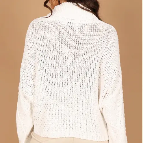 Petal and Pup White Sharpy Knit Sweater