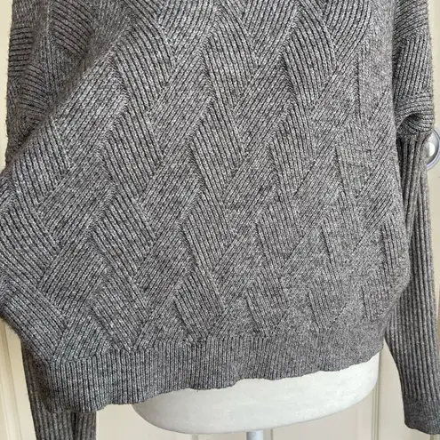 Cyrus RAYA { Knits} Cable Knit Ribbed Mock Neck Sweater - Large