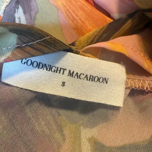 Goodnight Macaroon Multicolor boho flowy fall top small pink green fairy cottage - Image 3