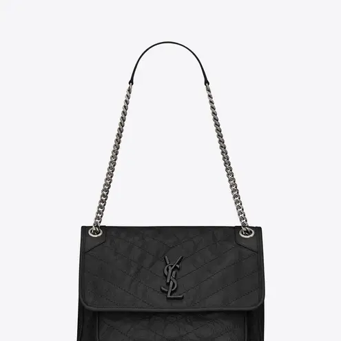 YSL Niki Medium Chain Bag- Navy