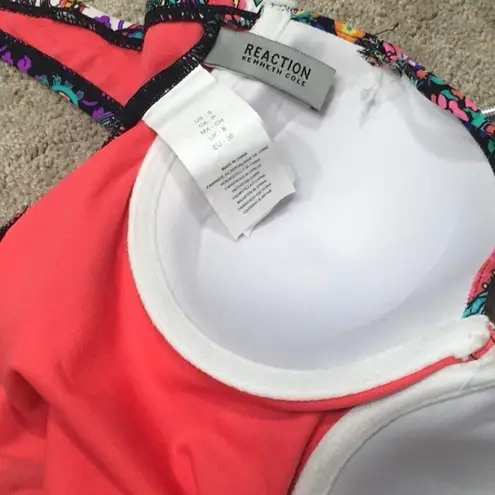 Kenneth Cole paisley tummy control swimsuit. Orange