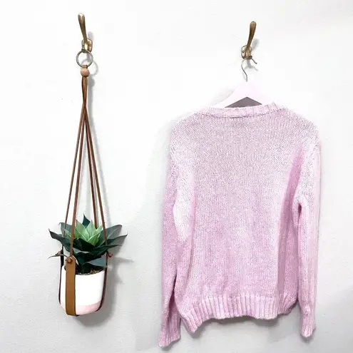 Wooden Ships  Paola Buendia Light Pink Crewneck Wool-Blend Sweater Size XS