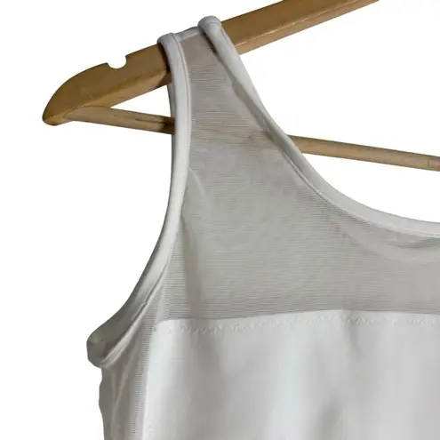 Norma Kamali Dash Dash Mio White Mesh One Piece Swimsuit Size Medium