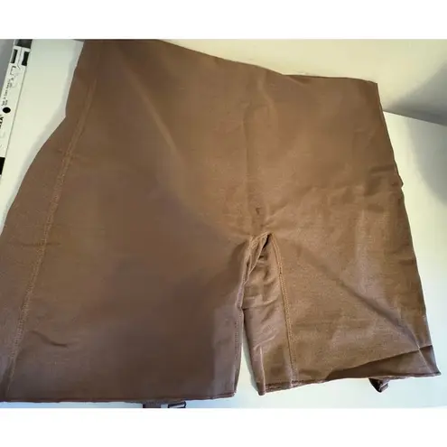 SKIMS Sheer Sculpt Open Bust Bodysuit Jasper Brown X Large