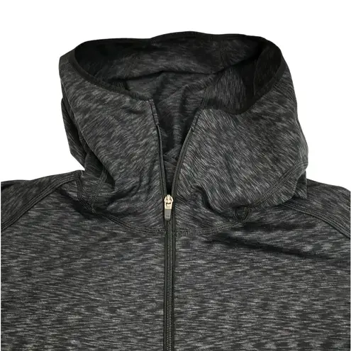 REI Midweight Base Layer Zip Hoodie Women M Black/Gray Athletic Travel Sporty Black Size M