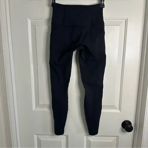 Lululemon  Wunder Under 25” Black High Rise Mesh Pants Align Luon Times 7/8
