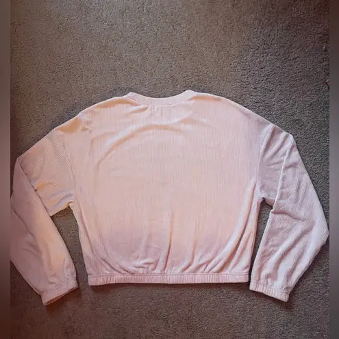 Garage  light pink cropped ribbed sweater size medium