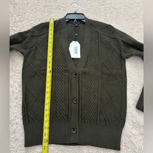 Universal Standard NWT Olive Cable Knit Women's Cardigan Size 4XS (00-0) (XS)