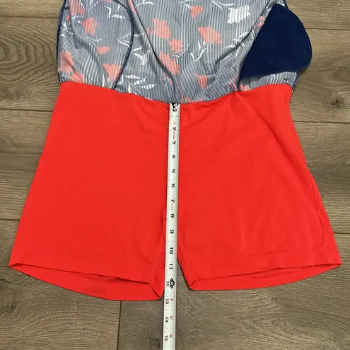 EP Pro NY High Rise Golf Skirt Floral Swirl Golf Skirt Skort Red Blue Size M Size M