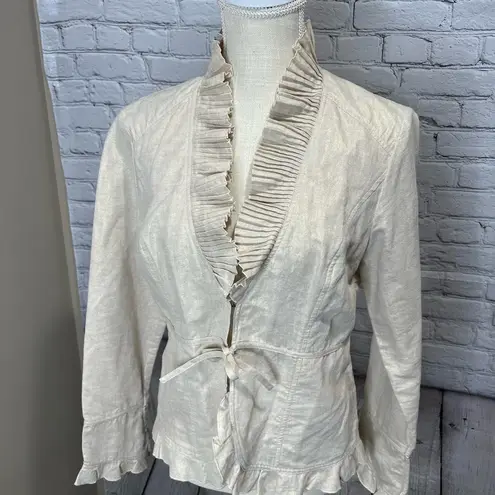 Think tank beige shimmer jacket size small