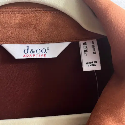 nwt Jacket suede like d&co adaptive zipper size small Tan