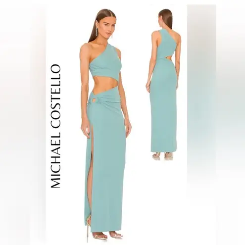 Michael Costello  X revolve decked maxi dress in teal