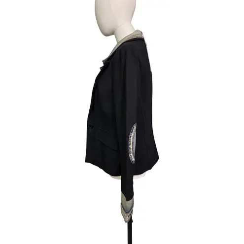 Hilary Radley Katherine Barclay NWT Mixed Media Blazer Denim Insert Jacket M