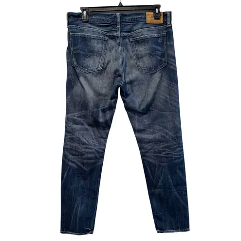 Polo Ralph Vintage Lauren Astor Slim Distressed Boyfriend Blue Jeans Size 14