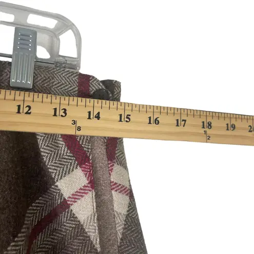 Summit Too Vintage 90s Women's Size 32 Wool Academia Plaid Maxi Skirt Brown