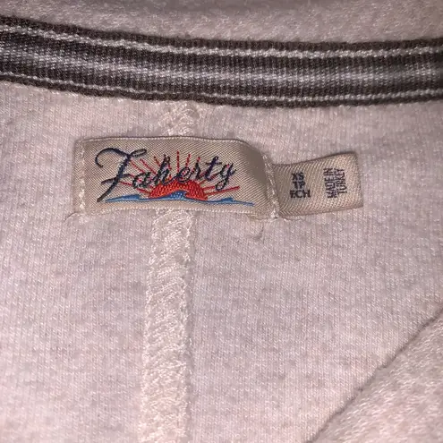 Faherty Cream Oatmeal Quarter-Zip Legend Pullover XS Jacket Overshirt Organic